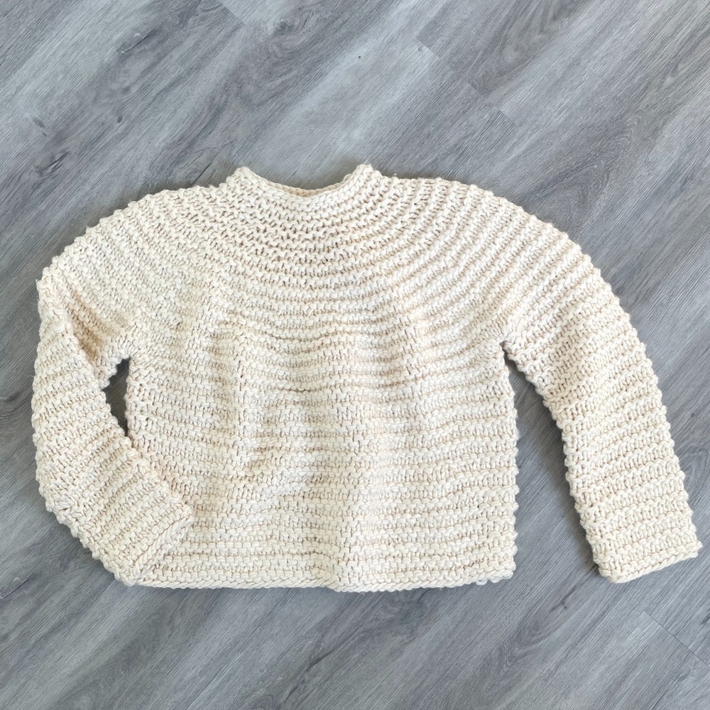 Topshop Beige Knit Wool Sweater